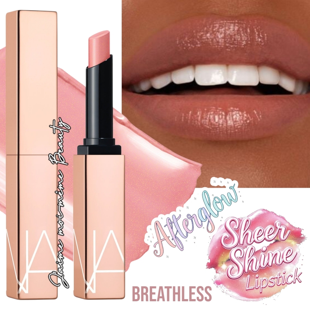 NARS Afterglow Sheer Shine Lipstick - BREATHLESS (Soft Nude)